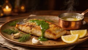 serve warm sauces on baked fish serve warm sauces on baked fish