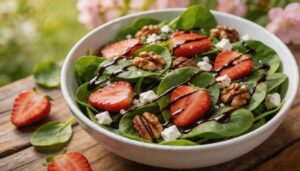 spinach, strawberry, and nut salad spinach, strawberry, and nut salad