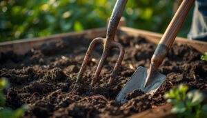 turn soil gently with a shovel or broadfork turn soil gently with a shovel or broadfork