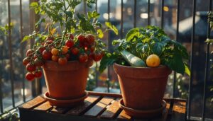 use 5-gallon pots for tomatoes and squash use 5-gallon pots for tomatoes and squash