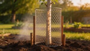 using netting, cages, and tree guards using netting, cages, and tree guards