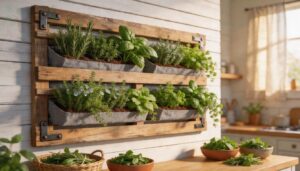 wall-mounted wooden pallet planters wall-mounted wooden pallet planters