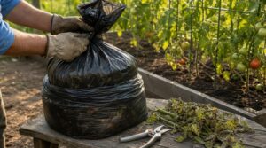 bag and discard diseased debris safely bag and discard diseased debris safely