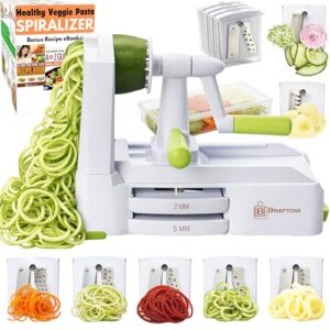 Brieftons 7 Blade Vegetable Spiralizer: Zucchini B077H84K13