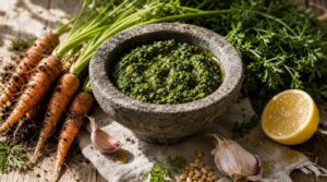 carrot top pesto carrot top pesto