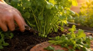 cilantro stem base cilantro stem base