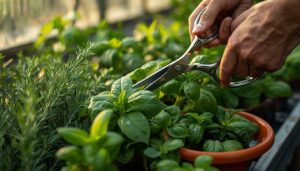 herbs and delicate stem cutting herbs and delicate stem cutting