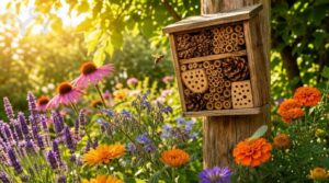 insect hotels near flowers insect hotels near flowers