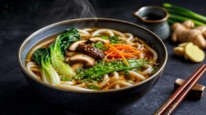 japanese udon with fresh vegetables japanese udon with fresh vegetables