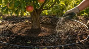 keeping fertilizer away from the trunk keeping fertilizer away from the trunk