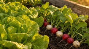 lettuce with radishes lettuce with radishes