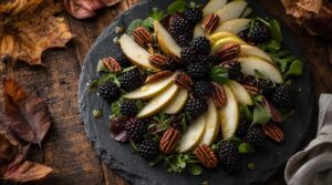 pear, blackberry, and pecan salad pear, blackberry, and pecan salad