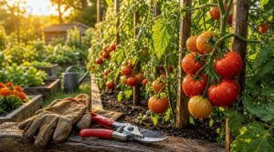 prune, protect, and harvest tomatoes prune, protect, and harvest tomatoes