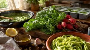 radish leaf pasta sauce radish leaf pasta sauce