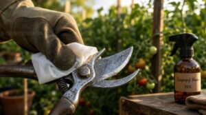 sanitize pruners between every plant sanitize pruners between every plant