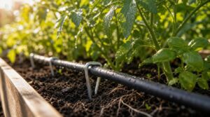 secure tubing with stakes secure tubing with stakes