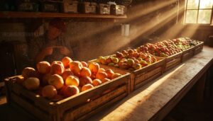 separate fruit by variety, ripeness, and quality separate fruit by variety, ripeness, and quality