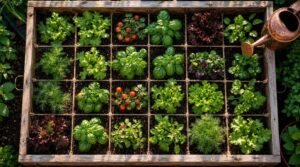 use square-foot spacing for small beds use square-foot spacing for small beds