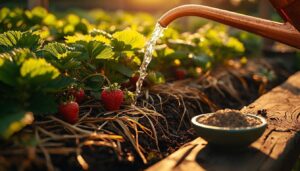 water, feed, and mulch strawberries water, feed, and mulch strawberries