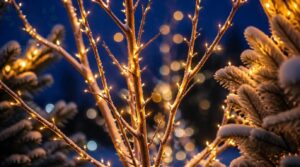 fairy lights on branches fairy lights on branches