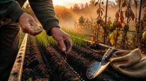 fall cover crop sowing fall cover crop sowing