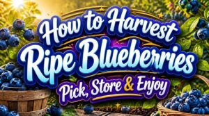 how to harvest ripe blueberries