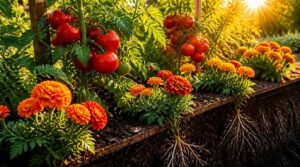 marigolds with tomatoes marigolds with tomatoes