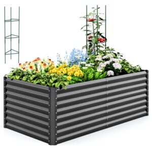 Quictent Galvanized Raised Garden Bed B09QC7S9WV