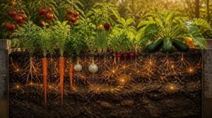 roots between fruiting crops roots between fruiting crops