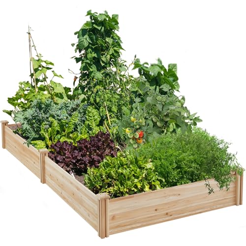 Yaheetech 8×4ft Wooden Horticulture Raised