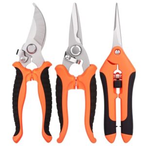 3 Pcs Garden Shears, Stainless B0D66TK1RD