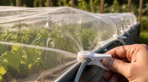 clip netting firmly in place clip netting firmly in place