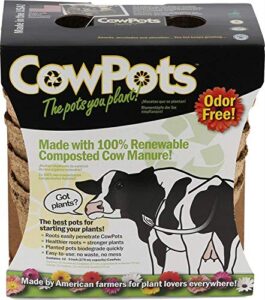 CowPots Plantable Pots, Round, 3 in., B06XY9281T