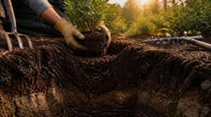 ensure 18-inch soil depth ensure 18-inch soil depth