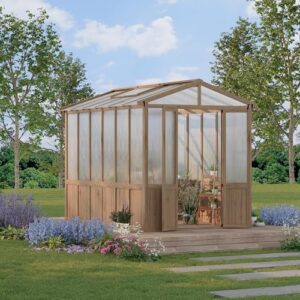 GarveeLife 8x10FT Wooden Greenhouses for B0FWRNR8Z6