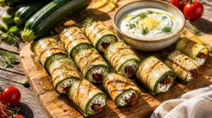 grilled zucchini roll-ups grilled zucchini roll-ups