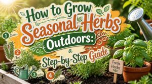 growing seasonal herbs outdoors