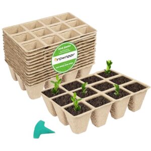GROWNEER 144 Cells Peat Pots B0841JLGPP