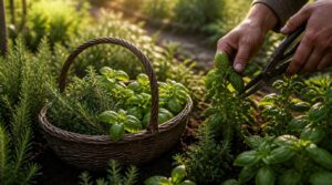 harvest herbs for drying harvest herbs for drying