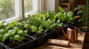 herbs and leafy greens herbs and leafy greens