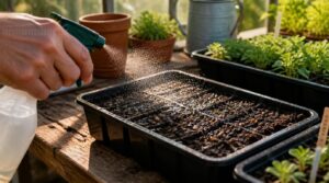 mist newly sown seeds gently mist newly sown seeds gently