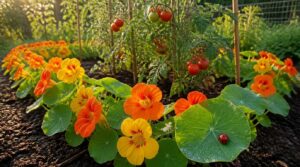 place nasturtiums around perimeters place nasturtiums around perimeters