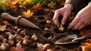 plant small fall bulbs at shallow depths plant small fall bulbs at shallow depths