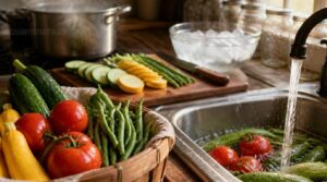 prepare fresh garden produce prepare fresh garden produce