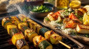 smoky squash skewers smoky squash skewers