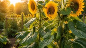 sunflowers with cucumbers sunflowers with cucumbers
