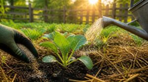 water, mulch, and feed plants water, mulch, and feed plants