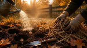water, mulch, and protect planted bulbs water, mulch, and protect planted bulbs